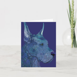 Great dane azul en tarjeta de felicitación del