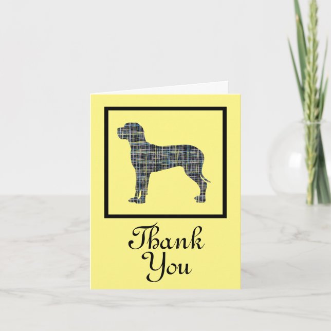 Great Dane Dog Gracias Tarjeta De Saludo (Anverso)