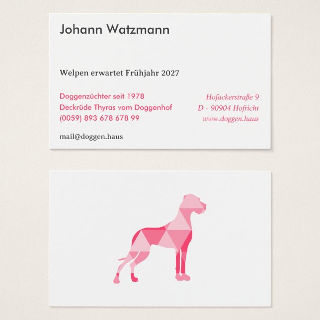 Great Dane international グレートデン+シルエット (Anverso y reverso)