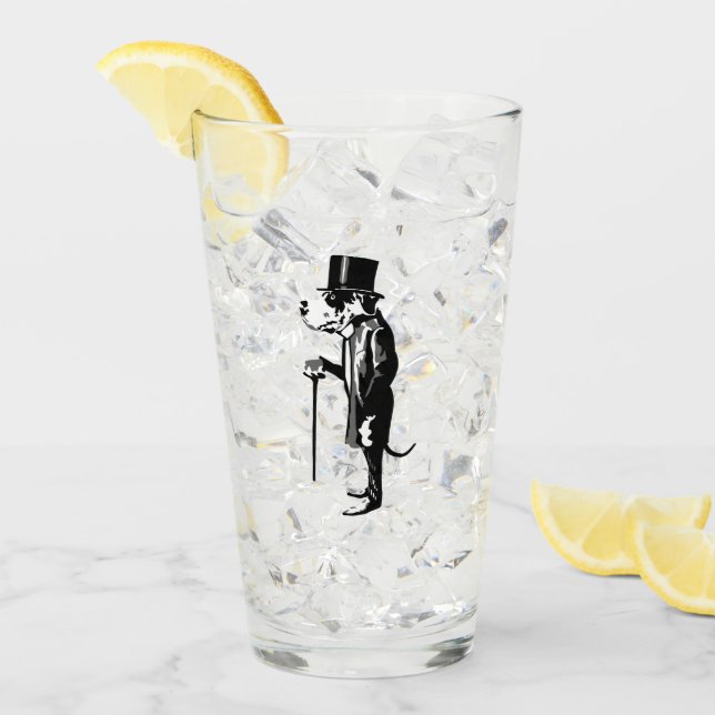 Great Dane Mister Funny Beer Glas (Anverso (hielo))