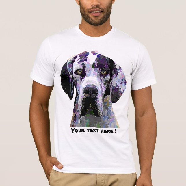Great dane que deslumbra la camiseta de los (Anverso)