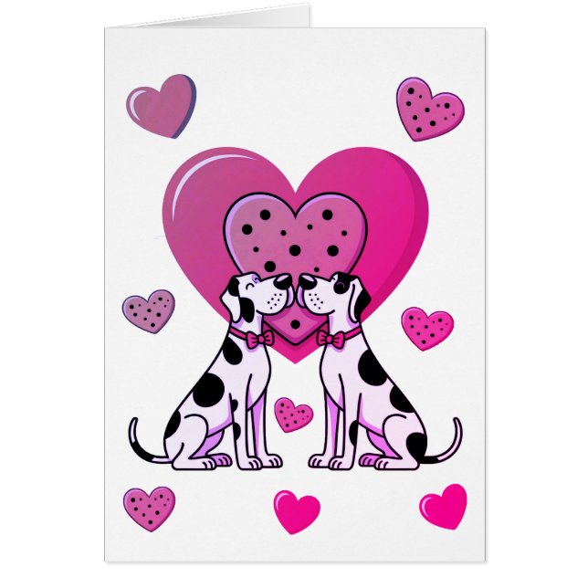 Great Dane Valentinstagkarte  (Frente)