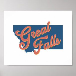 Great Falls, impresión estatal de Montana