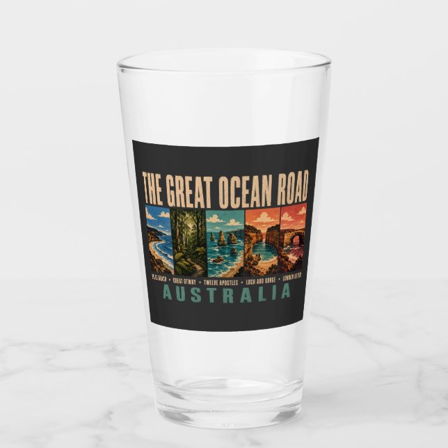 Great Ocean Road Australia Landmarks Illustration (Anverso)