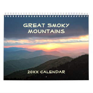 Great Smoky Mountains calendario de 12 meses