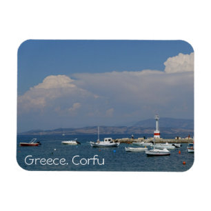 Grecia, Corfú, viejo faro, imán