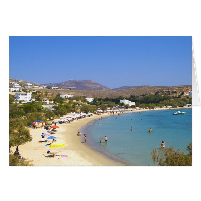Grecia, Isla Paros, Playa Krios desde arriba (Anverso (Horizontal))