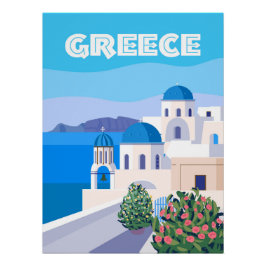Grecia Poster Viajes Santorini Griego