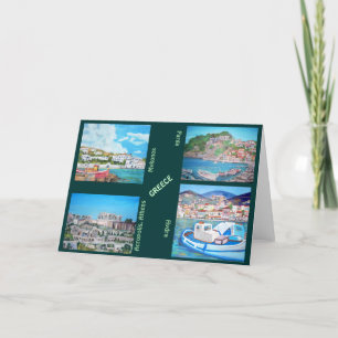 Grecia - Tarjeta de felicitación