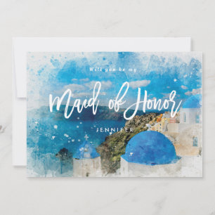 Grecia usted será mi criada de la tarjeta de la