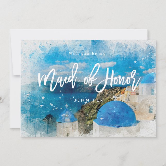 Grecia usted será mi criada de la tarjeta de la (Anverso)