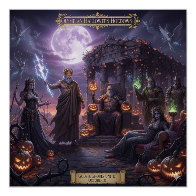 Greek and Roman Mythology Halloween Poster (Anverso)