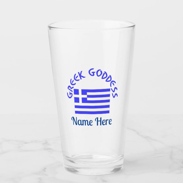Greek Goddess and Flag of Greece Personalized  (Anverso)