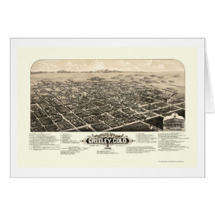 Greeley, mapa panorámico del CO - 1882