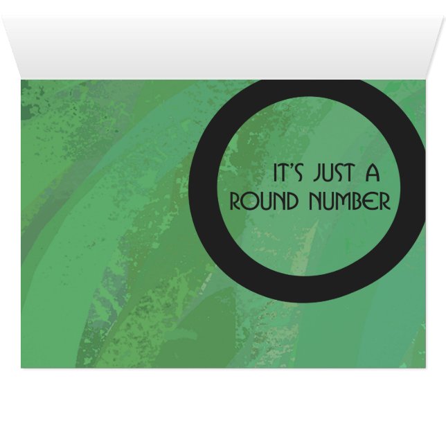 Green 70 Decade Birthday (Adentro Horizontal (Parte inferior))