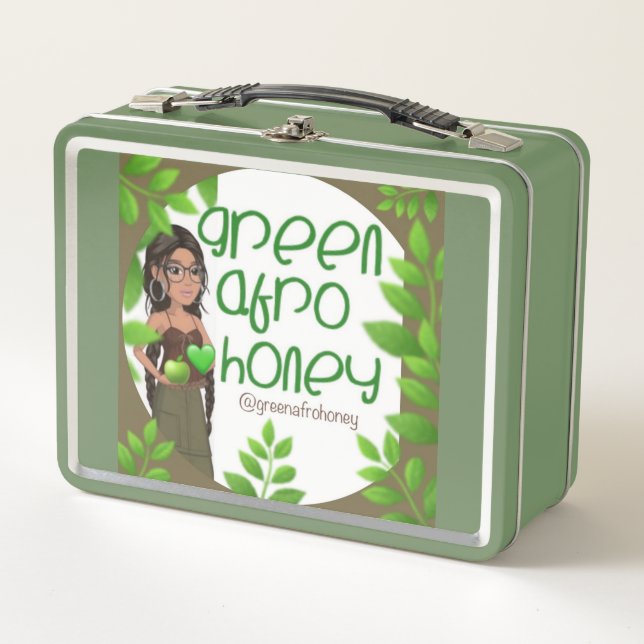 Green Afro Honey Lunch Box 1 (Anverso)