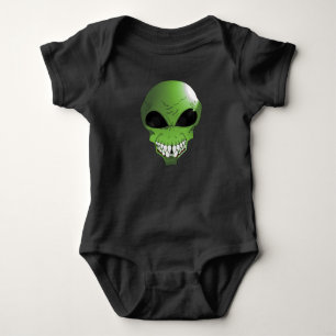 Green alien Baby Jersey Bodysuit