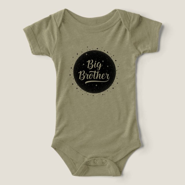 Green Baby Bodysuit Big Brother (Diseño delantero )