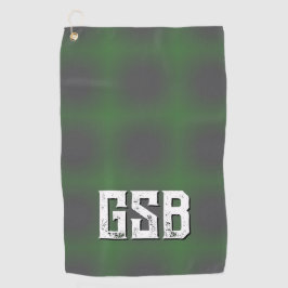 Green Charcoal Gray Negrita White Monograma Toalla