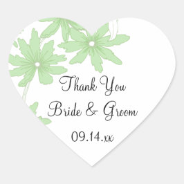 Green Daisies Boda Gracias Etiqueta Favor