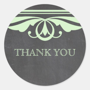 Green Deco Chalkboard Gracias Pegatinas
