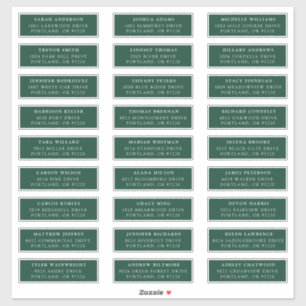 Green   Etiquetas individuales de dirección de inv