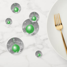 Green Fancy Christmas Ornamite Table Confetti