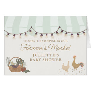 Green Farmers Market Farm Fresca Tarjeta de agrade