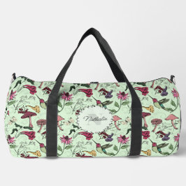 Green Floral Hummingbird Naturaleza Deportes Bolsa