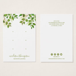 Green Foliage Jewelry 3 Hole Earring Display