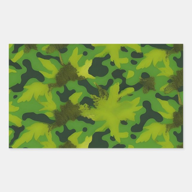 Green Forest Camo Pegatina Ammo Can Storage Bin (Anverso)