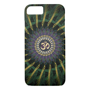Green Gold Aum Swirl New Age iPhone 7 Funda