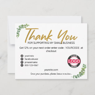 Green Gold Business Packaging Insertar tarjetas