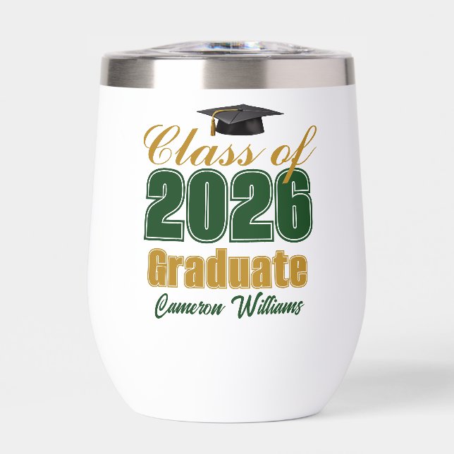 Green Gold Customized Class of 2026 Graduation (Frente)