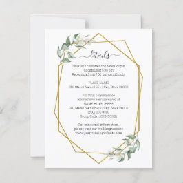 Green Gold Geometric Details Insertar tarjeta
