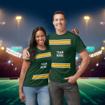 Green Gold White Sports Jersey Nombre del equipo U