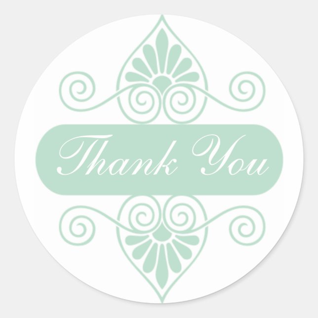 Green Gracias Pegatinas (Anverso)