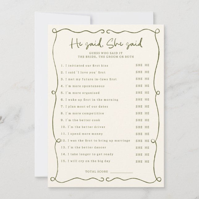 Green Hand Drake Dijo que dijo que la tarjeta de j (Anverso)