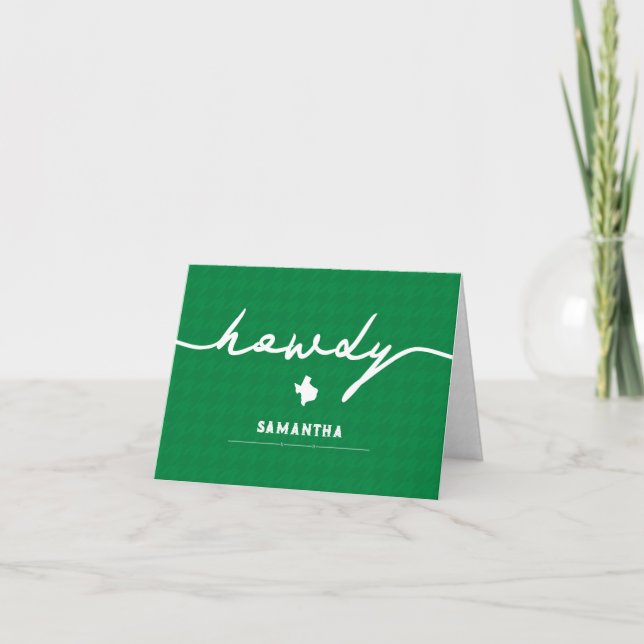 Green Howdy Houndstoth Texas (Anverso)