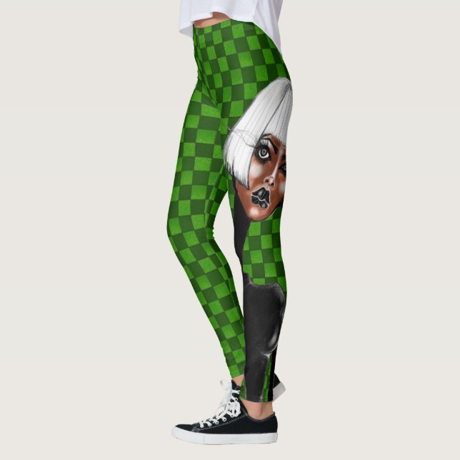 GREEN KARO Leggings (Izquierda)