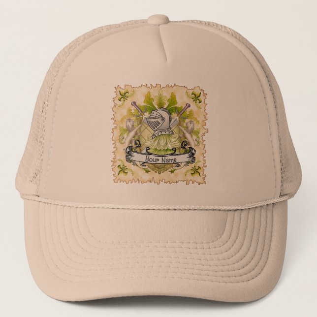 Green Knight Family Crest Surname gorra (Anverso)