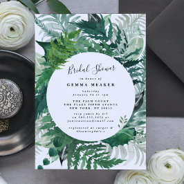 Green Leafy Moderno Watercolor Bridal Shower