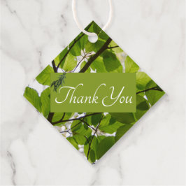 Green Leaves Boda Gracias Etiqueta Favor