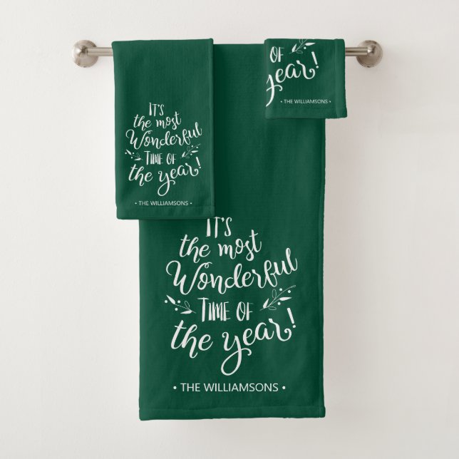 Green Modern Christmas Typography Personalized (In situ)