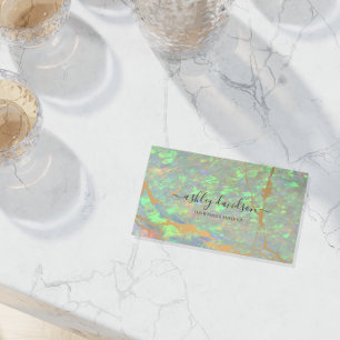 Green Opal y tarjetas de negocios Glam Moderno Gol