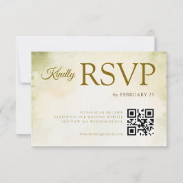 Green Pastel Floral Watercolor Wedding RSVP 