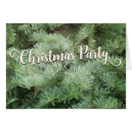 Green Pine Christmas Tree Rustic Holiday Party