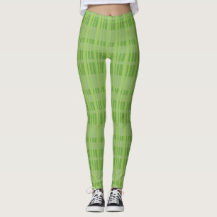 Green Plaid On Green Leggings