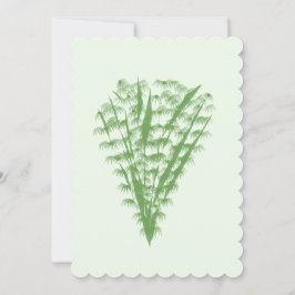 Green plant in the shape of a bouquet.