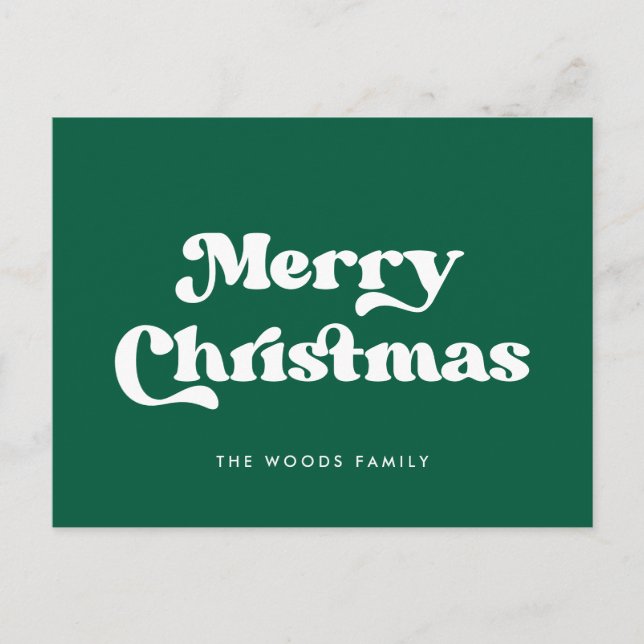 Green Retro Vintage Font Feliz Navidad (Anverso)